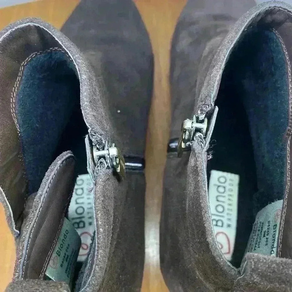 Blondo Waterproof Brown Ankle Booties Womens Size 9 - Picture 6 of 10